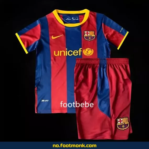 Vintage FC Barcelona Hjemmedrakt 2010-2011 for Barn – Autentisk Fotballdrakt
