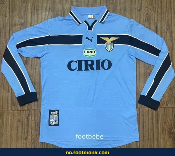 Vintage Lazio 1998 Hjemmedrakt med lange ermer – Autentisk fotballdrakt for voksne og barn