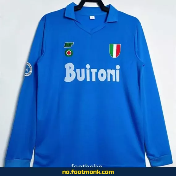 Vintage Napoli Fotballdrakt 1987-1988 Hjemmedrakt Langermet – Autentisk Fotballtrøye