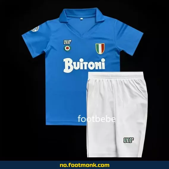 Vintage Napoli Fotballdrakt for Barn 1987-1988 – Hjemmebane