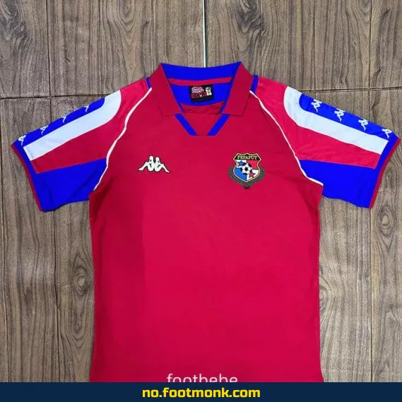Vintage Panama Hjemmedrakt 1998-1999 rød – Fotballdrakt for voksne, Authentisk fotballtrøye, Fotballdrakt med trykk, Fotballsuvenir