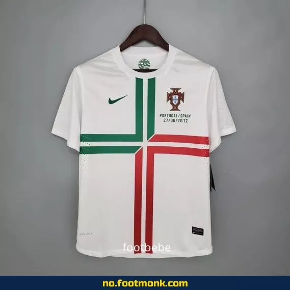 Portugal 2012 Hjemmedrakt Vintage – Hvit Fotballdrakt for Voksne/Barn – Offisiell Replica
