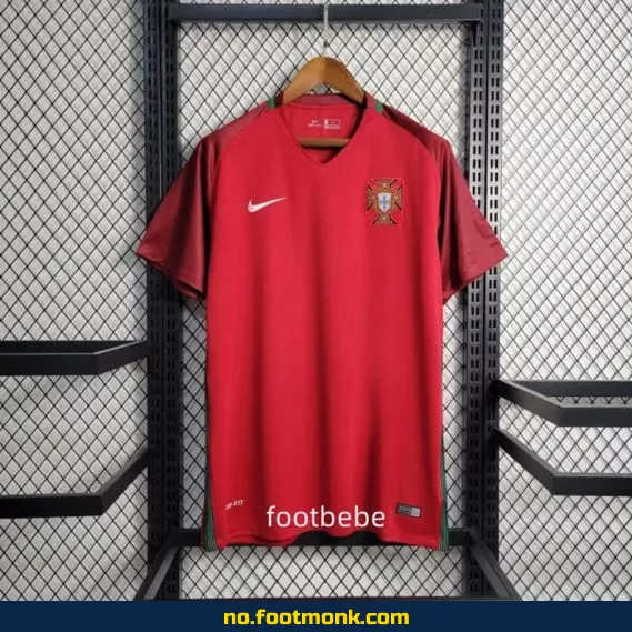 Portugal 2016 Hjemmedrakt Vintage – Fotballdrakt for Voksne, Autentisk Design