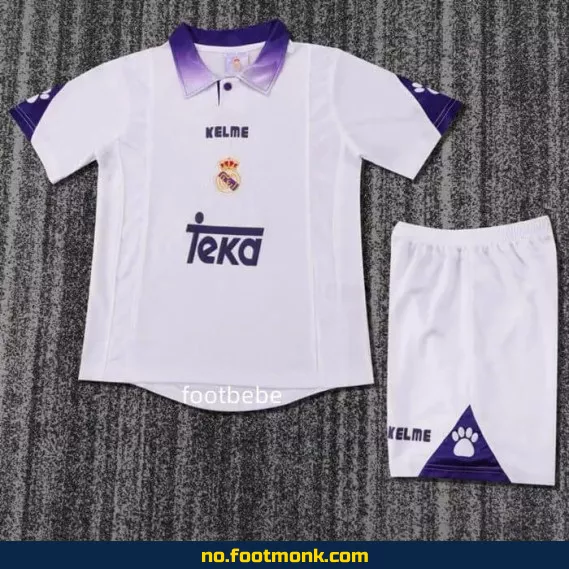 Vintage Real Madrid Hjemmedrakt 1996-1997 for Barn – Autentisk Fotballdrakt