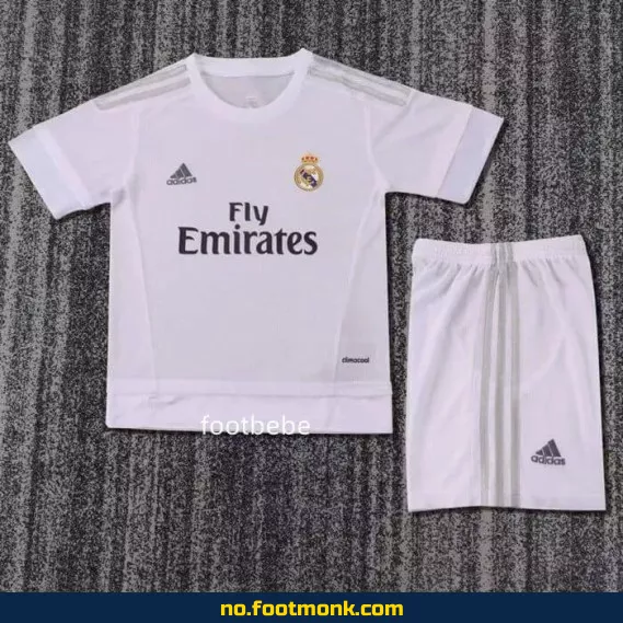 Ekte Real Madrid Vintage Fotballdrakt for Barn 2015-2016 Hjemmedrakt – Kjøp Billige Fotballtrøyer Online