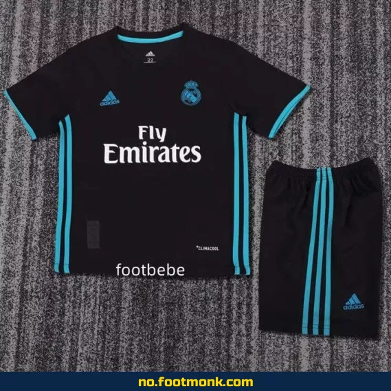 Vintage Real Madrid Fotballdrakt 2017/2018 Borte – Barn – Offisiell Fotballtrøye