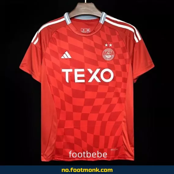Authentisk Aberdeen FC hjemmedrakt 2024/2025 – Rød fotballdrakt for voksne og barn | Kjøp offisiell drakt med navn og trykk | Nettbutikk for fotballklær