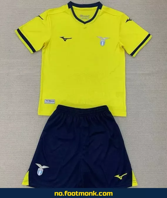 Lazio fotballdrakt 2024/2025 barn – Gule bortedrakter – Offisiell klubbdrakt for barn – Kjøp fotballdrakter online
