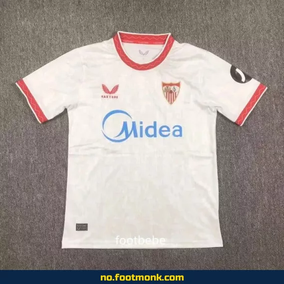 Hjemmedrakt Sevilla FC 2024-2025 – Hvit fotballdrakt for barn og voksne | Offisiell drakt med navn | Kjøp billige fotballdrakter online