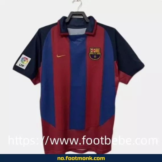 Autentisk FC Barcelona hjemmedrakt 2003-2004 vintage – Fotballdrakt for voksne og barn