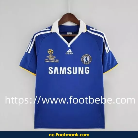 Vintage Chelsea hjemmedrakt 2008/2009 – Autentisk fotballdrakt i blå – Offisiell fotballdrakt for voksne og barn