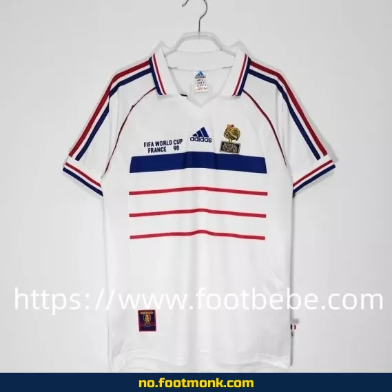 Vintage Frankrike 1998 VM bortedrakt – Offisiell fotballdrakt for voksne og barn – Kjøp autentisk fotballdrakt online – Fotballtrøye med trykk – Fotballdrakt nettbutikk