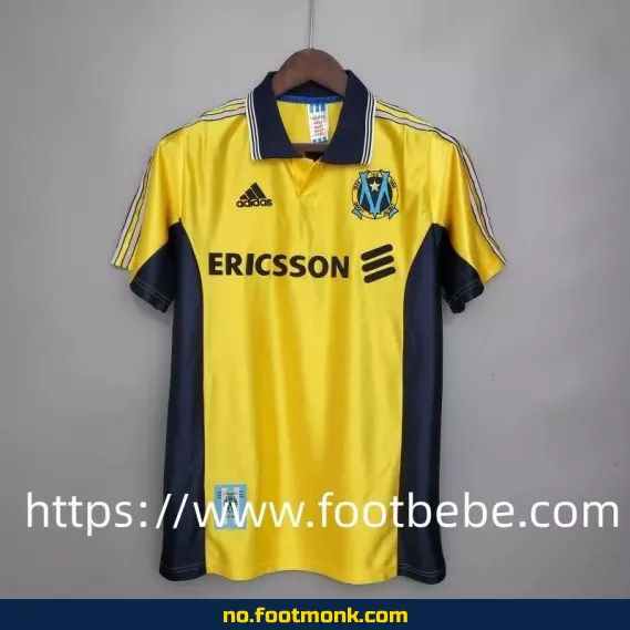 Vintage Marseille fotballdrakt 1998-1999 (tredje drakt, gul) – Authentisk fotballtrøye for voksne og barn – Kjøp nå i nettbutikken!