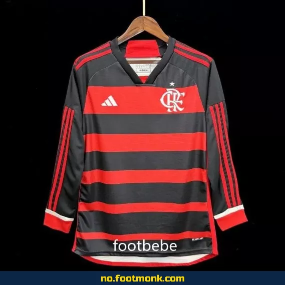 Flamengo hjemmedrakt 2024-2025 langermet fotballdrakt – Offisiell fotballtrøye for barn og voksne | Kjøp nå