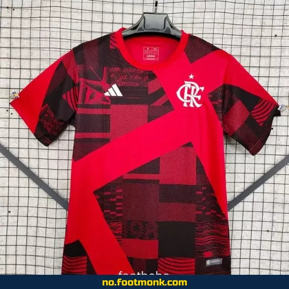 Flamengo fotballdrakt 2024/2025 – Spesiell utgave rød (offisiell drakt, med navn, barn/voksen)