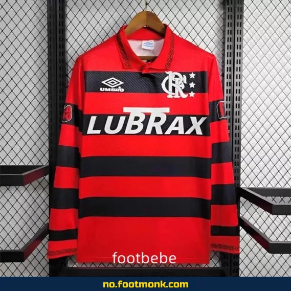 Flamengo Vintage 1994-1995 Hjemmedrakt med lange ermer – Offisiell fotballdrakt for voksne og barn, autentisk replica