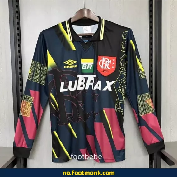 Vintage Flamengo fotballdrakt 1997-1998, langermet svart – Offisiell replica