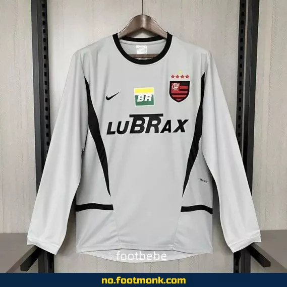 Vintage Flamengo fotballdrakt 2002-2003 grå langermet – Autentisk fotballtrøye