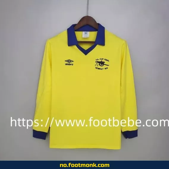 Vintage Arsenal fotballdrakt 1971-1979 (eksteriør, langermet) – Autentisk fotballtrøye