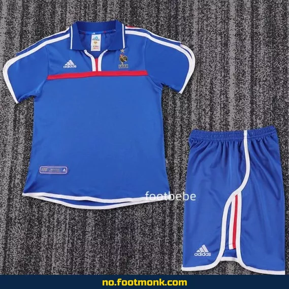 Frankrike vintage fotballdrakt barn – Hjemmedrakt Euro 2000 – Offisiell fotballdrakt for barn, fotballtrøye med trykk, fotballdrakt nettbutikk