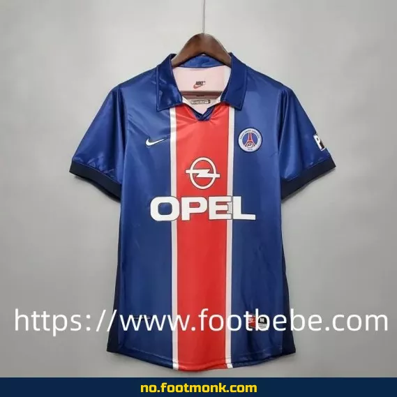 Vintage PSG hjemmedrakt 1998-1999 – Autentisk fotballdrakt for voksne og barn – Offisiell fotballtrøye i blå og rød