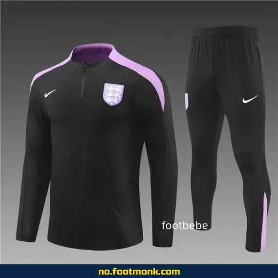 Englands fotballdrakt 2024-2025 svart – offisiell fotballtrøye for voksne og barn