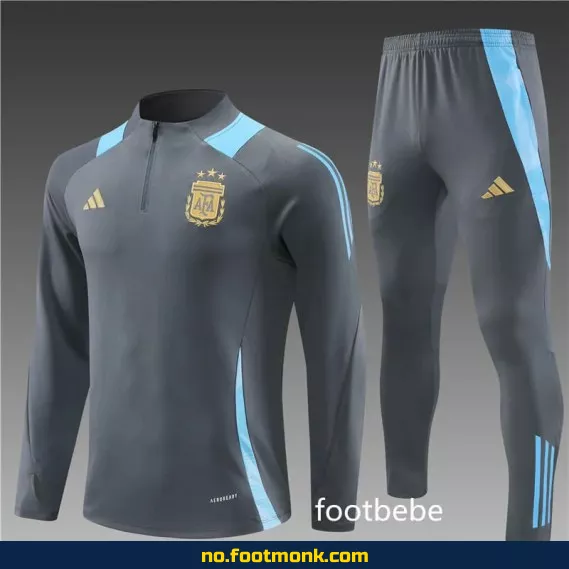 Argentina 2024/2025 halvgenser i mørkegrå – Offisiell fotballdrakt for voksne og barn