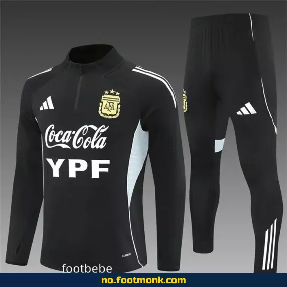 Argentinas offisielle fotballdrakt 2025-2026 (svart) – Autentisk fotballtrøye for voksne og barn