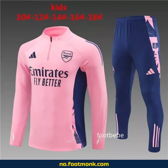 Arsenal fotballdrakt for barn 2024-2025 rosa – Offisiell drakt, fotballtrøye med navn, fotballklær for barn
