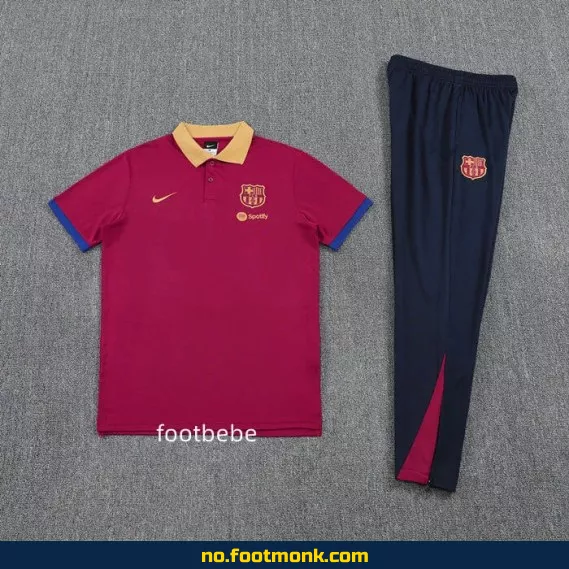 FC Barcelona 2025-2026 hjemmedrakt rød fotballdrakt med polo – Offisiell drakt for barn og voksne | Kjøp nå