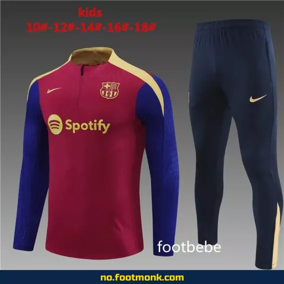 FC Barcelona Fotballdrakt for Barn 2024-2025 – Rød og Blå – Offisiell Klubbdrakt