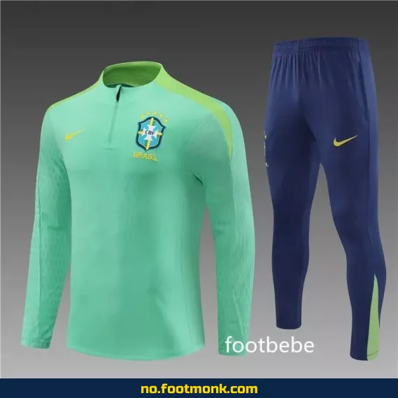 Brasil 2024-2025 fotballdrakt grønn – offisiell drakt, fotballtrøye med navn, barn/voksen