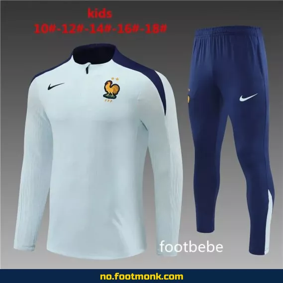 Frankrikes offisielle fotballdrakt for barn 2024-2025 – lyseblå | Kjøp billige fotballdrakter online | Fotballdrakt med navn | Autentiske fotballtrøyer