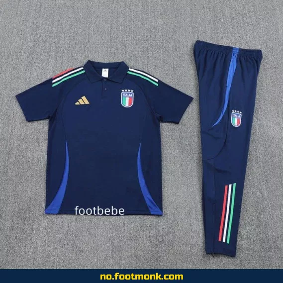 Offisiell Italie 2025-2026 Fotballdrakt – Royal Blå Polo (Voksen/Barn)