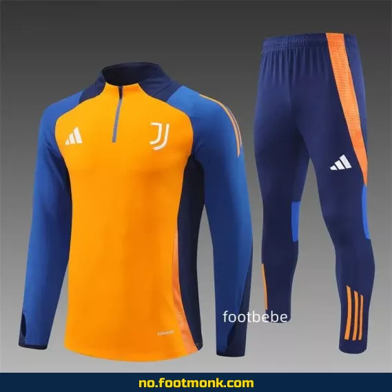 Juventus fotballdrakt 2024/2025 halvgenser i gul – Offisiell drakt med navn, fotballtrøye for voksne og barn