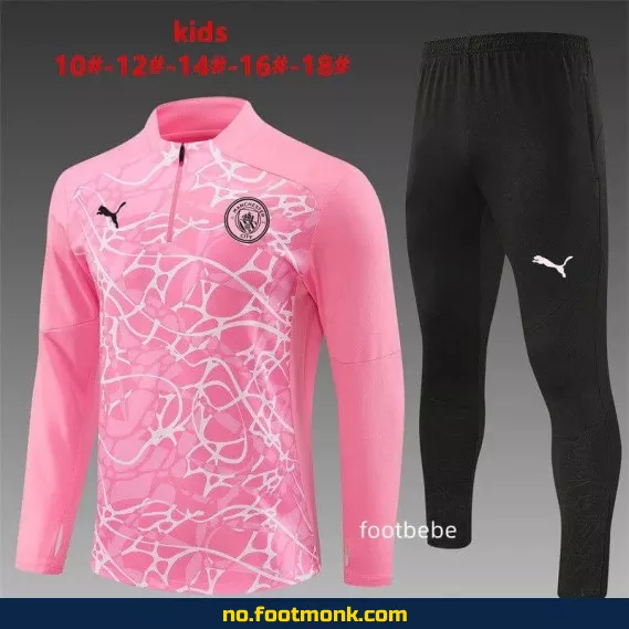 Manchester City barnedrakt 2024/2025 rosa – Offisiell fotballdrakt for barn