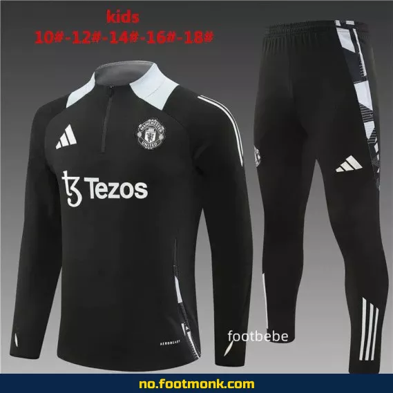 Manchester United Fotballdrakt for Barn 2024-2025 – Svart | Offisiell Klubbdrakt | Fotballtrøye med Navn | Kjøp Billige Fotballdrakter Online