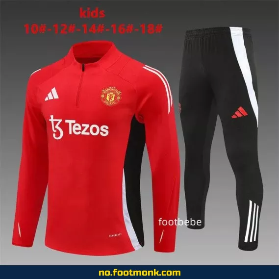 Manchester United Fotballdrakt for Barn 2024-2025 – Rød – Offisiell Klubbdrakt