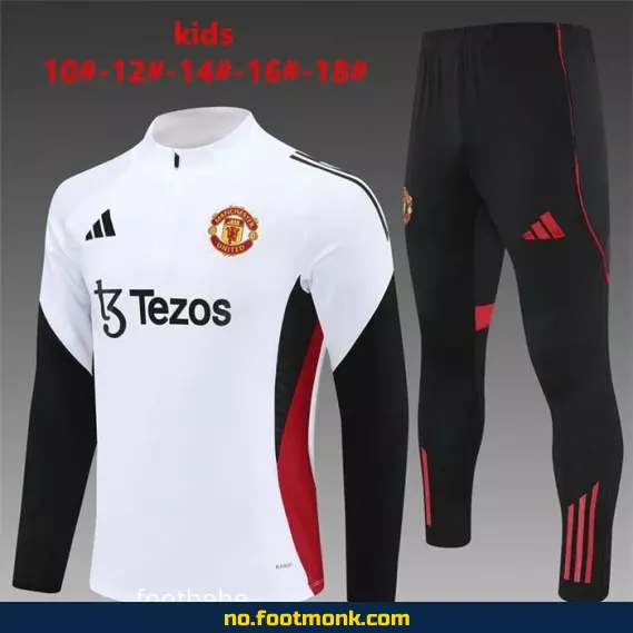 Manchester United Fotballdrakt for Barn 2025-2026 Hvit – Offisiell Klubbdrakt