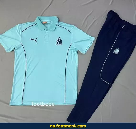 Marseille 2025/2026 Fotballdrakt - Blå Polo, Offisiell og Billig Fotballdrakt for Voksen og Barn
