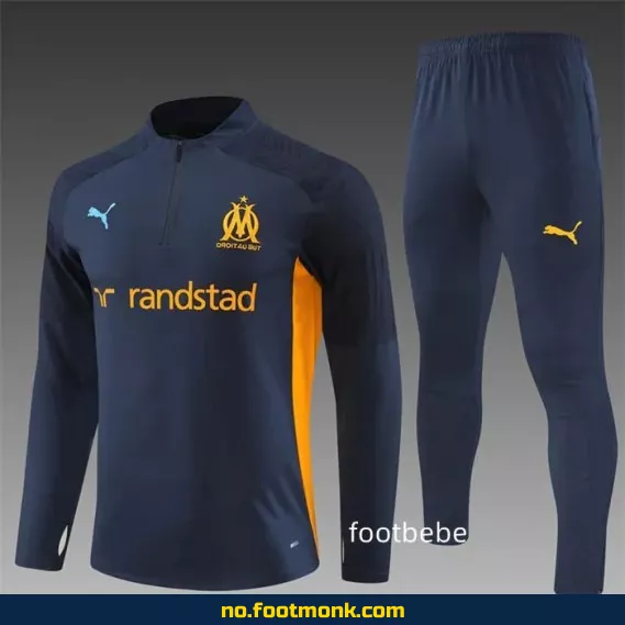 OM Marseille 2024-2025 fotballdrakt i mørkeblå – offisiell drakt for barn og voksne
