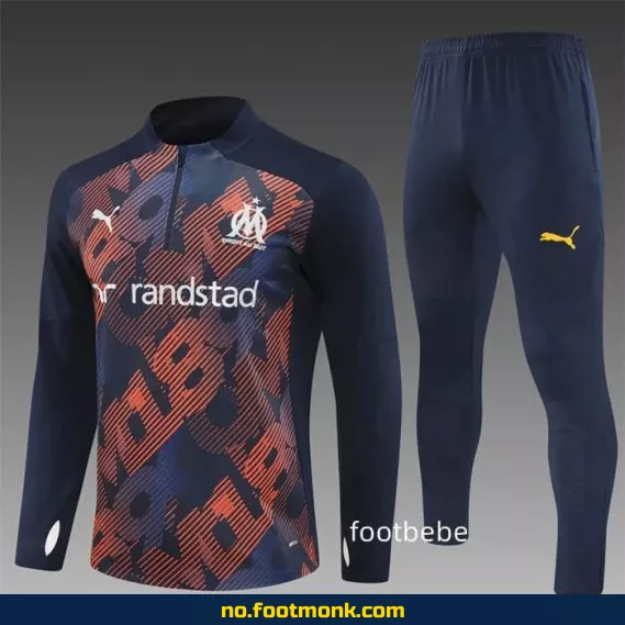 OM Marseille 2024/2025 fotballdrakt i kongeblå camouflage – offisiell drakt