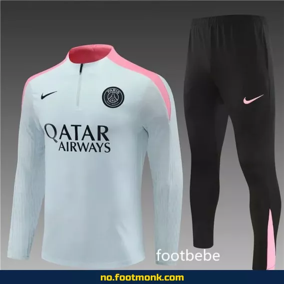 PSG fotballdrakt 2024/2025 lys grå – Offisiell drakt, fotballtrøye for voksne og barn