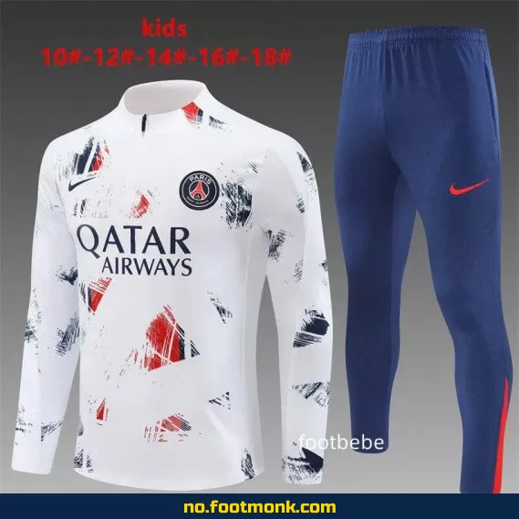 PSG barnedrakt 2024-2025 hvit kamuflasje – Autentisk fotballdrakt for barn – Kjøp billige fotballtrøyer online