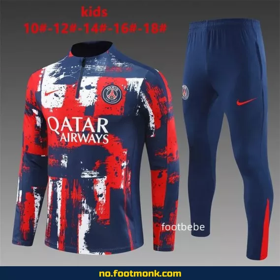 PSG Fotballdrakt for Barn 2024-2025 – Rød og Blå – Offisiell Klubbdrakt