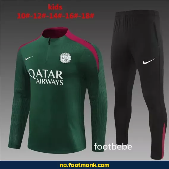 PSG Fotballdrakt for Barn 2024-2025 Grønn – Offisiell Klubbdrakt