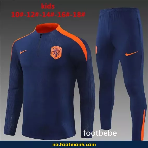 Royal Blå Nederland Fotballdrakt for Barn 2024-2025 – Kjøp Offisiell Fotballdrakt