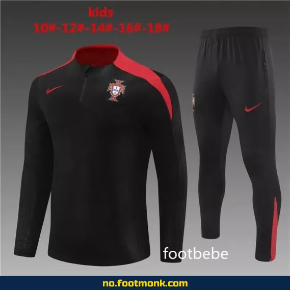 Portugal fotballdrakt for barn 2024-2025 svart – offisiell drakt