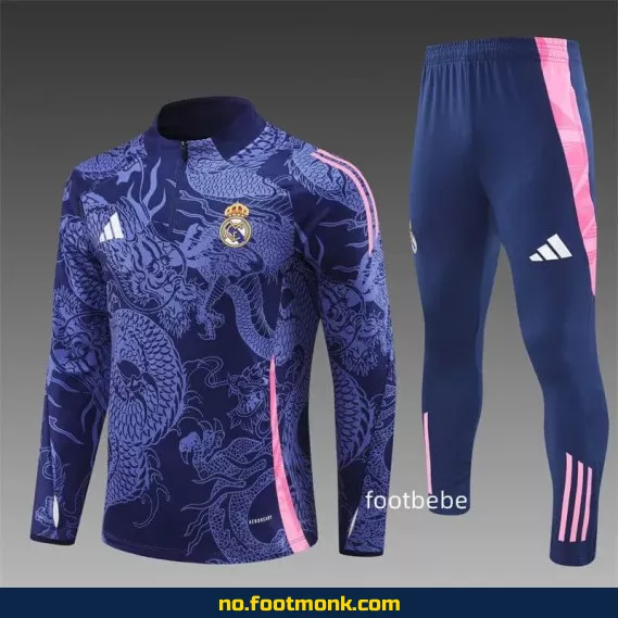 Real Madrid 2024/2025 Fotballdrakt – Dragon Violet Halvgenser (Authentisk, Barn/Voksen) – Kjøp Offisiell Fotballtrøye på Nett
