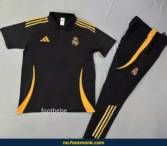 Real Madrid 2025-2026 Svart Polo Fotballdrakt – Offisiell Fotballtrøye for Voksne og Barn